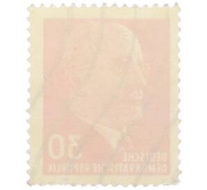 Почтовая марка 30 пфеннигов 1963 года Восточная Германия (ГДР) «Вальтер Эрнст Пауль Ульбрихт» — Фото №2