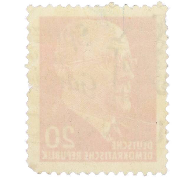 Почтовая марка 20 пфеннигов 1961 года Восточная Германия (ГДР) «Вальтер Эрнст Пауль Ульбрихт» (Артикул: K12-87190) — Фото №2