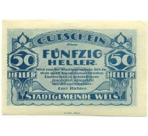 50 геллеров 1920 года Австрия — Вельс (Нотгельд) — Фото №2