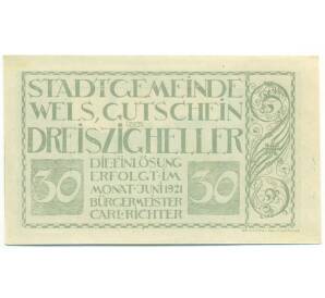 30 геллеров 1921 года Австрия — Вельс (Нотгельд) — Фото №1