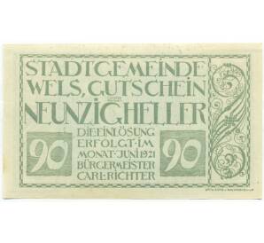 90 геллеров 1921 года Австрия — Вельс (Нотгельд) — Фото №1
