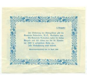 80 геллеров 1920 года Австрия — Рабенштайн (Нотгельд) — Фото №2