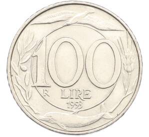 100 лир 1993 года Италия — Фото №1