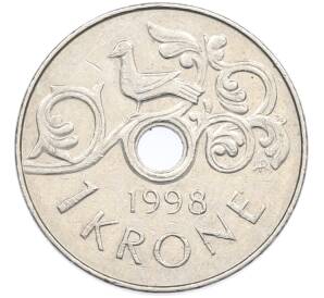 1 крона 1998 года Норвегия — Фото №1