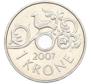 1 крона 2007 года Норвегия — Фото №1