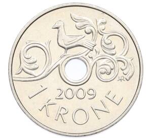 1 крона 2009 года Норвегия — Фото №1