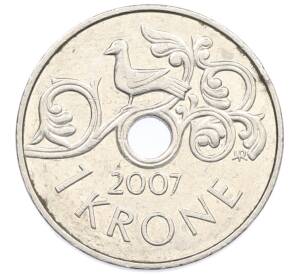1 крона 2007 года Норвегия — Фото №1