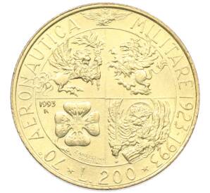 200 лир 1993 года Италия «70 лет военной авиации» — Фото №1