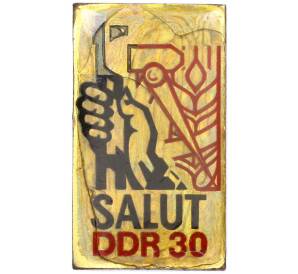 Значок 1979 года Восточная Германия (ГДР) «Салют ГДР 30» — Фото №1