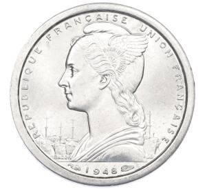 1 франк 1948 года Сен-Пьер и Микелон — Фото №2