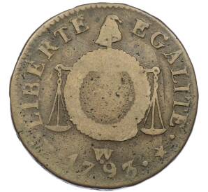 1 соль 1793 года W Франция — Фото №1