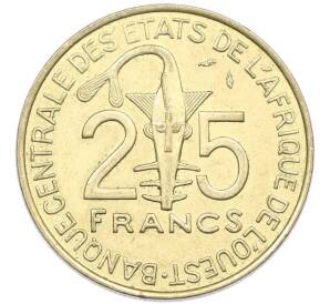 25 франков 1982 года Западно-Африканский валютный союз — Фото №2