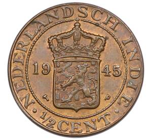 1/2 цента 1945 года P Голландская Ост-Индия — Фото №1