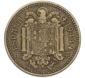 1 песета 1944 года Испания — Фото №1