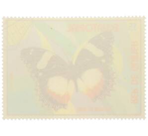 Почтовая марка 35 экуэле 1976 года Экваториальная Гвинея «Бабочки — Гиполимнас декситея» — Фото №2