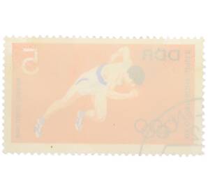 Почтовая марка 5 пфеннигов 1968 года Восточная Германия (ГДР) «XIX летние Олимпийские игры в Мехико — Спринт» — Фото №2