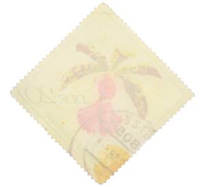 Почтовая марка 20 пфеннигов 1968 года Восточная Германия (ГДР) «Орхидеи — Каттлея Акланда» — Фото №2