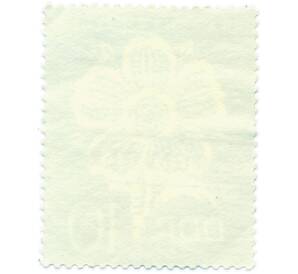 Почтовая марка 10 пфеннигов 1966 года Восточная Германия (ГДР) «Плауэнское кружево — Цветочный узор» — Фото №2