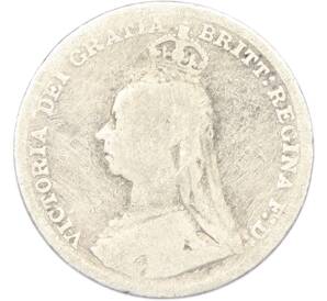 3 пенса 1891 года Великобритания — Фото №2