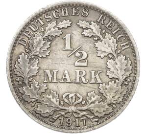 1/2 марки 1917 года A Германия — Фото №1