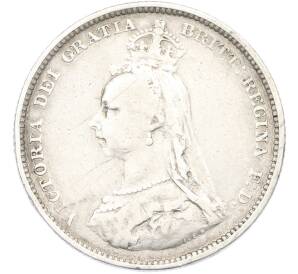 1 шиллинг 1887 года Великобритания — Фото №2