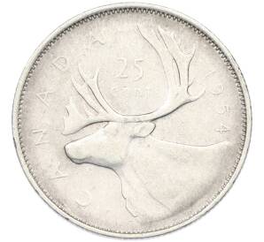 25 центов 1954 года Канада — Фото №1