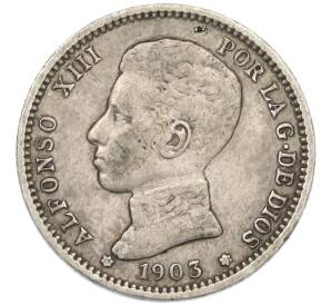 1 песета 1903 года Испания — Фото №1
