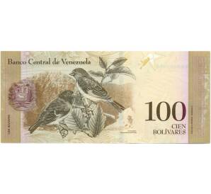100 боливаров 2015 года Венесуэла — Фото №2