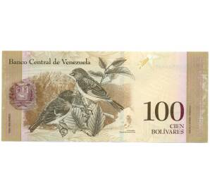 100 боливаров 2015 года Венесуэла — Фото №2