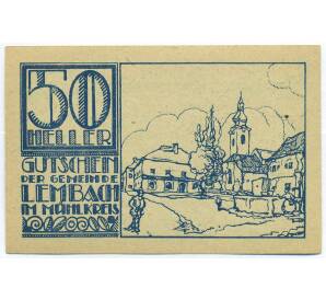 50 геллеров 1920 года Австрия — община Лембах-им-Мюлькрайс (Нотгельд) — Фото №1