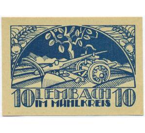 10 геллеров 1920 года Австрия — община Лембах-им-Мюлькрайс (Нотгельд) — Фото №1