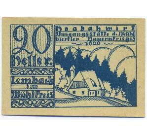 20 геллеров 1920 года Австрия — община Лембах-им-Мюлькрайс (Нотгельд) — Фото №1