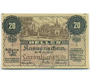20 геллеров 1920 года Австрия — община Лаксенбург (Нотгельд) — Фото №1