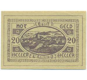 20 геллеров 1920 года Австрия — торговая община Ласберг (Нотгельд) — Фото №1