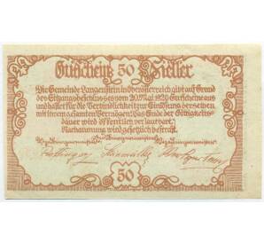 50 геллеров 1920 года Австрия — община Лангенштайн (Нотгельд) — Фото №2