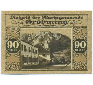 90 геллеров 1920 года Австрия — община Гребминг (Нотгельд) — Фото №1