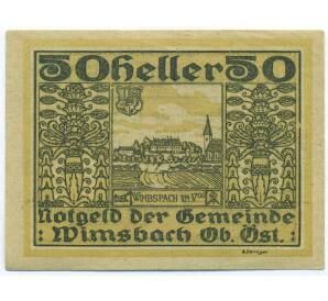50 геллеров 1920 года Австрия — община Вимсбах (Нотгельд) — Фото №1