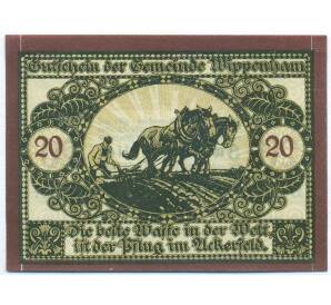 20 геллеров 1920 года Австрия — община Виппенхам (Нотгельд) — Фото №1