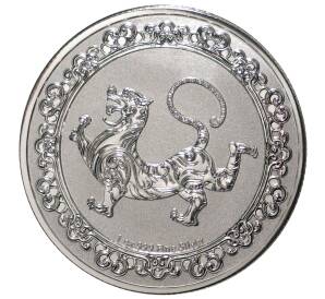 2 доллара 2019 года Ниуэ «Небесные животные — Белый тигр» — Фото №1