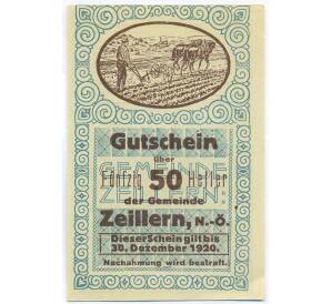 50 геллеров 1920 года Австрия — община Цайллерн (Нотгельд) — Фото №1