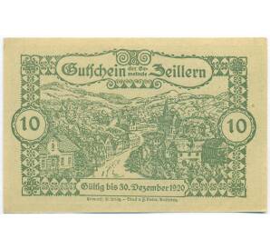 10 геллеров 1920 года Австрия — община Цайллерн (Нотгельд) — Фото №1