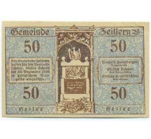 50 геллеров 1920 года Австрия — община Цайллерн (Нотгельд) — Фото №2