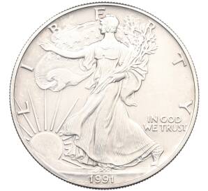 1 доллар 1991 года США «Шагающая Свобода» — Фото №1