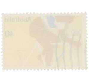 Почтовая марка 40 центов 1976 года Австралия «Летние Олимпийские игры 1976 в Монреале — Велоспорт» — Фото №2