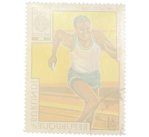 Почтовая марка 24 франка 1968 года Бурунди «XIX летние Олимпийские игры в Мехико — Эстафетный бег» — Фото №2