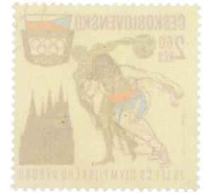 Почтовая марка 2.60 кроны 1971 года Чехословакия «75-летие Национального олимпийского комитета и Олимпийские игры 1972 — Метание диска» — Фото №2