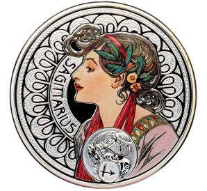 1 доллар 2011 года Ниуэ «150-летие со дня рождения Альфонса Мухи — Стрелец» — Фото №1