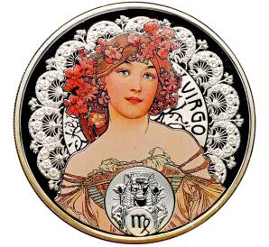 1 доллар 2011 года Ниуэ «150-летие со дня рождения Альфонса Мухи — Дева» — Фото №1