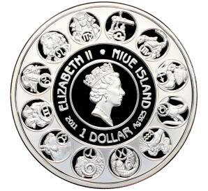 1 доллар 2011 года Ниуэ «150-летие со дня рождения Альфонса Мухи — Дева» — Фото №2