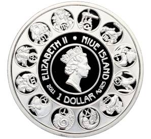 1 доллар 2011 года Ниуэ «150-летие со дня рождения Альфонса Мухи — Овен» — Фото №2